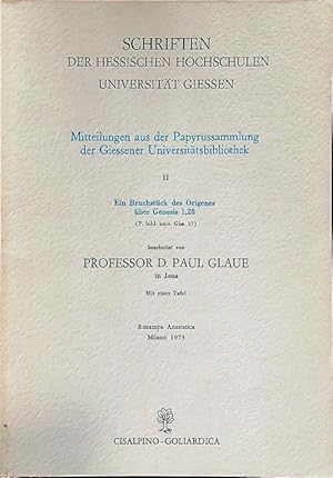 Bild des Verkufers fr Mitteilungen aus der papyrussammlung der giessener universitatsbibliothek II zum Verkauf von Librodifaccia