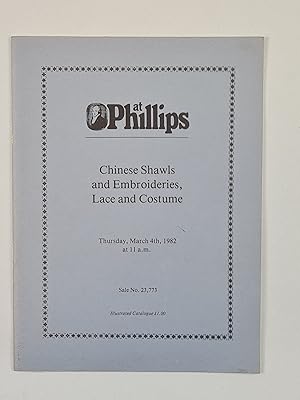 At Philiips Chinese Shawls and Embroideries, Lace and Costume Thursday March 4th 1982