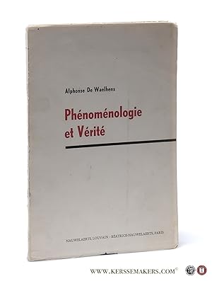 Seller image for Phnomnologie et Vrit. 2e dition. for sale by Emile Kerssemakers ILAB