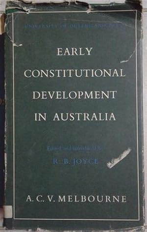 Image du vendeur pour Early Constitutional Development in Australia mis en vente par SEATE BOOKS