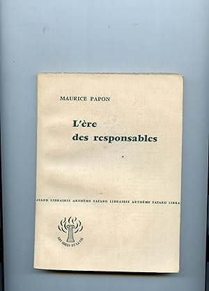 Seller image for L RE DES RESPONSABLES for sale by Librairie CLERC