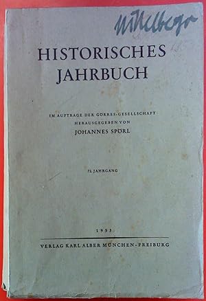 Image du vendeur pour Historisches Jahrbuch - 72. Jahrgang mis en vente par biblion2