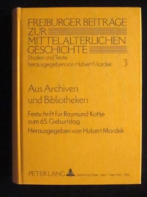 Aus Archiven und Bibliotheken. Festschrift für Raymund Kottje zum 65. Geburtstag.