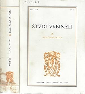 Seller image for Studi urbinati anno LXVII 1995/96 B scienze umane e sociali for sale by Biblioteca di Babele