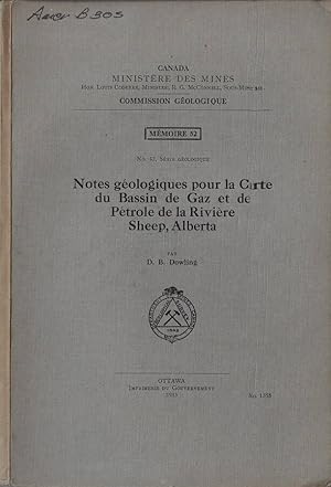 Bild des Verkufers fr Notes gologiques pour la Carte du Bassin de Gaz et de Ptrole de la Rivire Sheep, Alberta zum Verkauf von Biblioteca di Babele