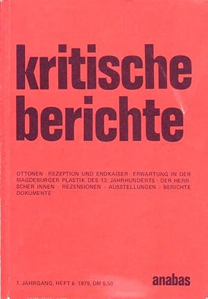 Bild des Verkufers fr Kritische Berichte; 7. Jahrgang, Heft 6, 1979 zum Verkauf von Bcherhandel-im-Netz/Versandantiquariat