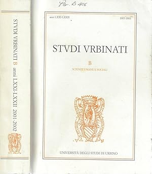 Seller image for Studi urbinati anno LXXI-LXXII 2001-2002 B scienze umane e sociali for sale by Biblioteca di Babele