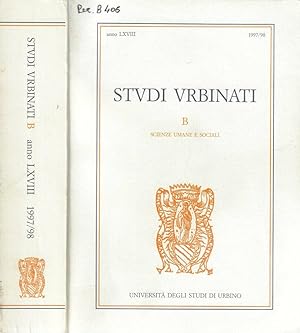 Seller image for Studi urbinati anno LXVIII 1997/98 B scienze umane e sociali for sale by Biblioteca di Babele