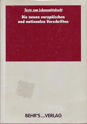 Seller image for Texte zum Lebensmittelrecht; Die neuen europischen und nationalen Vorschriften for sale by Bcherhandel-im-Netz/Versandantiquariat