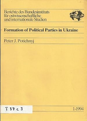 Bild des Verkufers fr Formation of Political Parties in Ukraine zum Verkauf von Bcherhandel-im-Netz/Versandantiquariat
