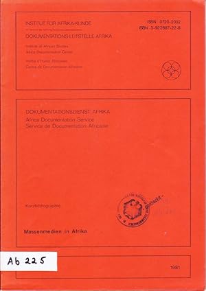 Seller image for Dokumentationsdienst Afrika; Kurzbibliographie; Massenmedien in Afrika for sale by Bcherhandel-im-Netz/Versandantiquariat