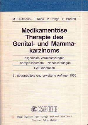 Seller image for Medikamentse Therapie des Genital- und Mammakarzinoms; Allgemeine Voraussetzungen - Therapieschemata - Nebenwirkungen - Dokumentation for sale by Bcherhandel-im-Netz/Versandantiquariat