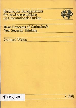 Bild des Verkufers fr Basic Concepts of Gorbachev's New Security Thinkimg zum Verkauf von Bcherhandel-im-Netz/Versandantiquariat