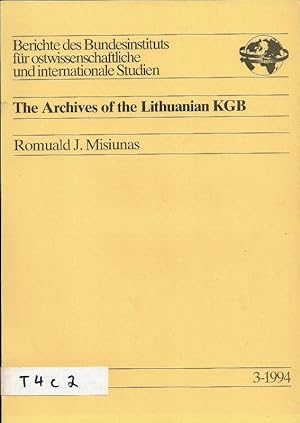 Bild des Verkufers fr The Archives of the Lithuanian KGB zum Verkauf von Bcherhandel-im-Netz/Versandantiquariat