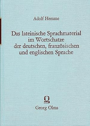 Imagen del vendedor de Das lateinische Sprachmaterial im Wortschatze der deutschen, franzsischen und englischen Sprache a la venta por Bcherhandel-im-Netz/Versandantiquariat