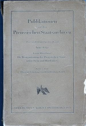 Publikationen aus den Preussischen Staatsarchiven; Dreiundneunzigster (93.) Banbd; Neue Folge; Er...