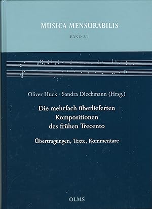 Imagen del vendedor de Die mehrfach berlieferten Kompositionen des frhen Trecento; Anonyme Madrigale und Cacce sowie Kompositionen von Piero, Giovanni da Firenze und Jacopo da Bologna; Band 1 - bertragungen, Texte, Kommentare a la venta por Bcherhandel-im-Netz/Versandantiquariat