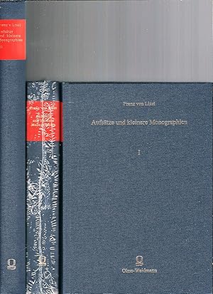 Bild des Verkufers fr Aufstze und kleinere Monographien; Band I, II und III = Insgesamt 3 Bcher (Reihe komplett.) zum Verkauf von Bcherhandel-im-Netz/Versandantiquariat