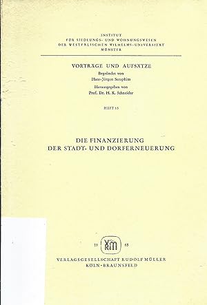 Seller image for Die Finanzierung der Stadt-und Dorferneuerung for sale by Bcherhandel-im-Netz/Versandantiquariat