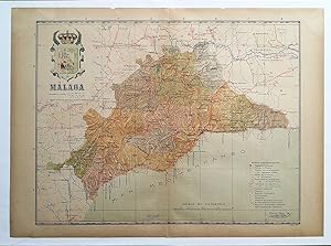 Mapa. Provincia de Malaga. Instituto Geográfico y Estadistico.