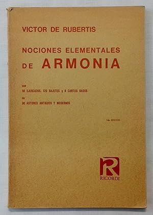 Imagen del vendedor de NOCIONES ELEMENTALES DE ARMONIA. VICTOR DE RUBERTIS, 1956. a la venta por Grupo Letras