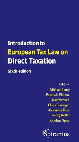 Imagen del vendedor de Introduction to European Tax Law on Direct Taxation a la venta por GreatBookPricesUK