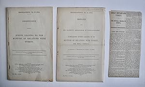 Bild des Verkufers fr 2 Parliamentary Reports + press summary ] Correspondence respecting Events Leading to the Rupture of Relations with Turkey (Miscellaneous No. 13 (1914), Cd. 7628) WITH Despatch from His Majesty's Ambassador at Constantinople summarising Events leading up to Rupture of Relations with Turkey and Reply thereto (In Continuation of "Miscellaneous, No. 13 (1914)" Cd. 7628 (Miscellaneous No. 14 (1914) Cd. 7716) zum Verkauf von Dendera