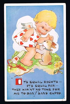 Equal Rights, Equal Pay Cupid Postcard