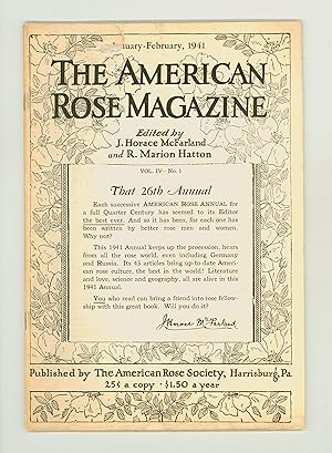 Image du vendeur pour American Rose Magazine, Jan - Feb 1941, Mildew Control, Fungicides, Insecticides, Growing Tips, Regional Aspects, Rose Species, Contest Rules, and More Vintage Gardening Periodical mis en vente par Brothertown Books