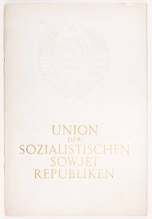 Union der Sozialistischen Sowjet Republiken. Reichsmesse Leipzig. Frühjahr 1941