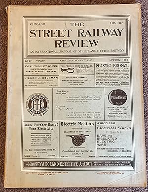 Seller image for The Street Railway Review; an International Journal of Street and Electric Railways Vol XV, No. 8: August 1905 for sale by DogStar Books