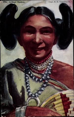 Künstler Ansichtskarte / Postkarte A Hopi Maiden, Indianerin