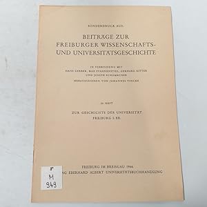 Imagen del vendedor de Carmen iubilare quincto ab Universitate Fribrgensi condita recurrente saeculo. Mit Signatur. (= Sonderdruck. Beitrge zur Freiburger Wissenschafts- und Universittsgeschichte. 33. Heft). a la venta por Antiquariat Bookfarm