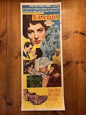 Image du vendeur pour Saadia Insert 1954 Cornel Wilde, Mel Ferrer mis en vente par AcornBooksNH