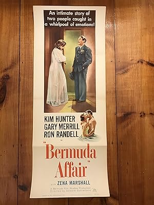 Seller image for Bermuda Affair Insert 1956 Gary Merrill, Kim Hunter for sale by AcornBooksNH