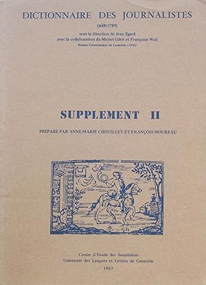 Seller image for Dictionnaire des Journalistes (1600-1789) Supplment II for sale by Bouquinerie L'Ivre Livre
