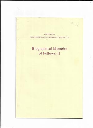 Imagen del vendedor de Biographical Memoirs of Fellows, II. Edmund Boleslaw Fryde 1923-1999. a la venta por Gwyn Tudur Davies