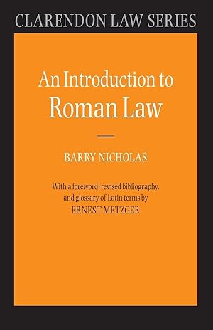 Bild des Verkufers fr An Introduction to Roman Law zum Verkauf von moluna