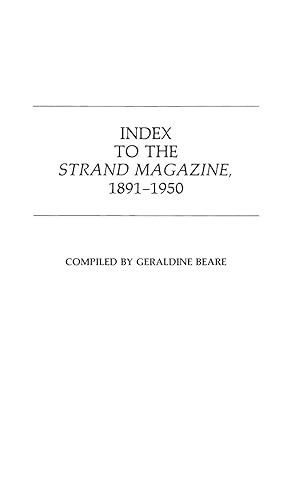 Bild des Verkufers fr Index to the Strand Magazine, 1891-1950. zum Verkauf von moluna