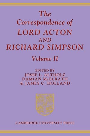 Seller image for The Correspondence of Lord Acton and Richard Simpson for sale by moluna