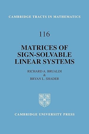 Seller image for Matrices of Sign-Solvable Linear Systems for sale by moluna