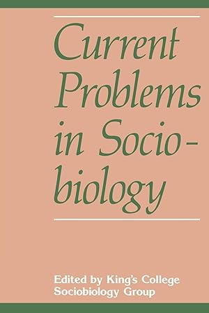 Imagen del vendedor de Current Problems in Sociobiology a la venta por moluna