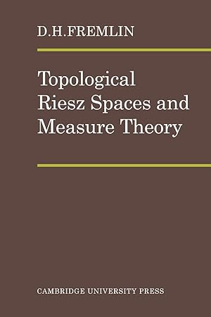 Imagen del vendedor de Topological Riesz Spaces and Measure Theory a la venta por moluna