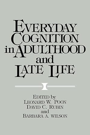 Immagine del venditore per Everyday Cognition in Adulthood and Late Life venduto da moluna