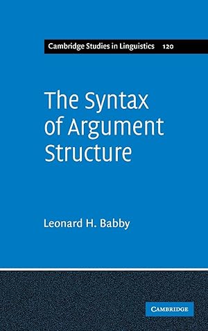 Image du vendeur pour The Syntax of Argument Structure mis en vente par moluna