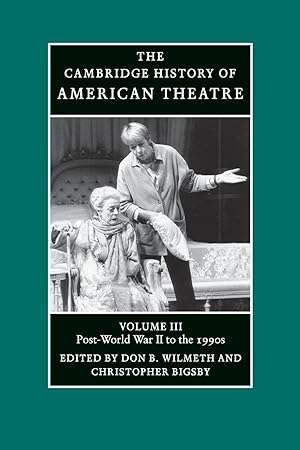 Imagen del vendedor de The Cambridge History of American Theatre a la venta por moluna