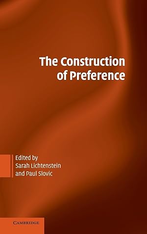 Seller image for The Construction of Preference for sale by moluna