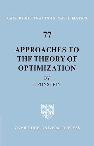Seller image for Approaches to the Theory of Optimization for sale by moluna