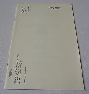 Seller image for No Fooling: A Checklist of the First Ten Years of Poltroon Press (The Book Club of California Quarterly News-Letter Volume LIV (54), Number 4, Autumn 1989) for sale by Test Centre Books