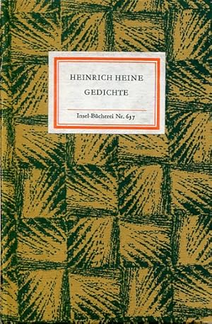 Bild des Verkufers fr Gedichte (IB 637). Herausgegeben und mit einem Nachwort versehen von Renate Francke sowie Namen- und Sacherklrungen. zum Verkauf von Antiquariat & Buchhandlung Rose